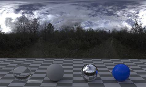 HDRI lighting sphere illustration