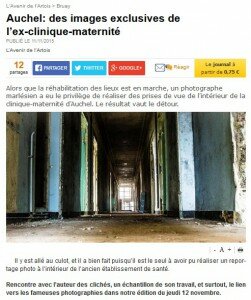 C'est dans la presse ! Ancien Hôpital d'Auchel...