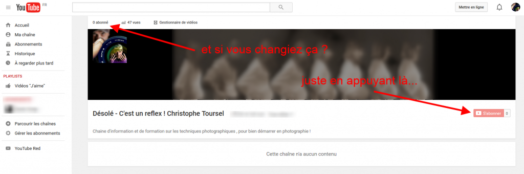 Annonce chaine youtube 